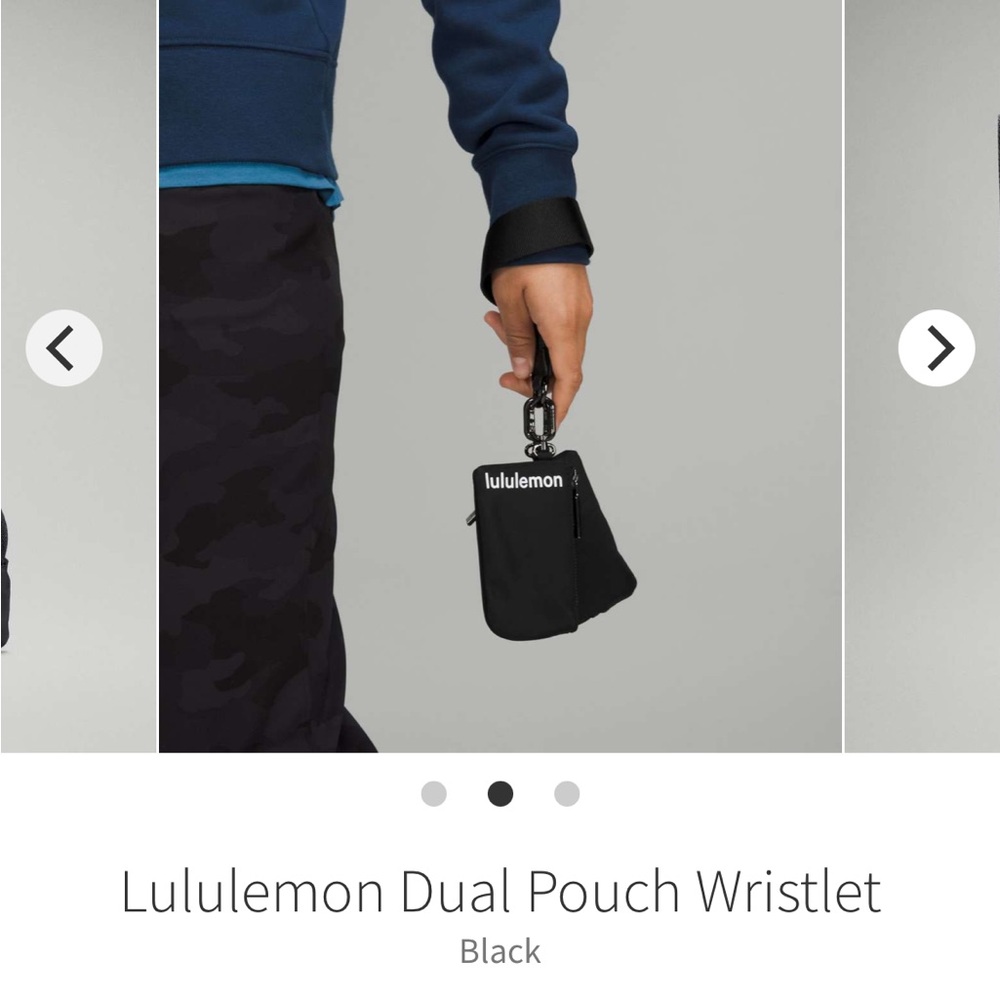 Lululemon Black Wristlet Dual Pouch
